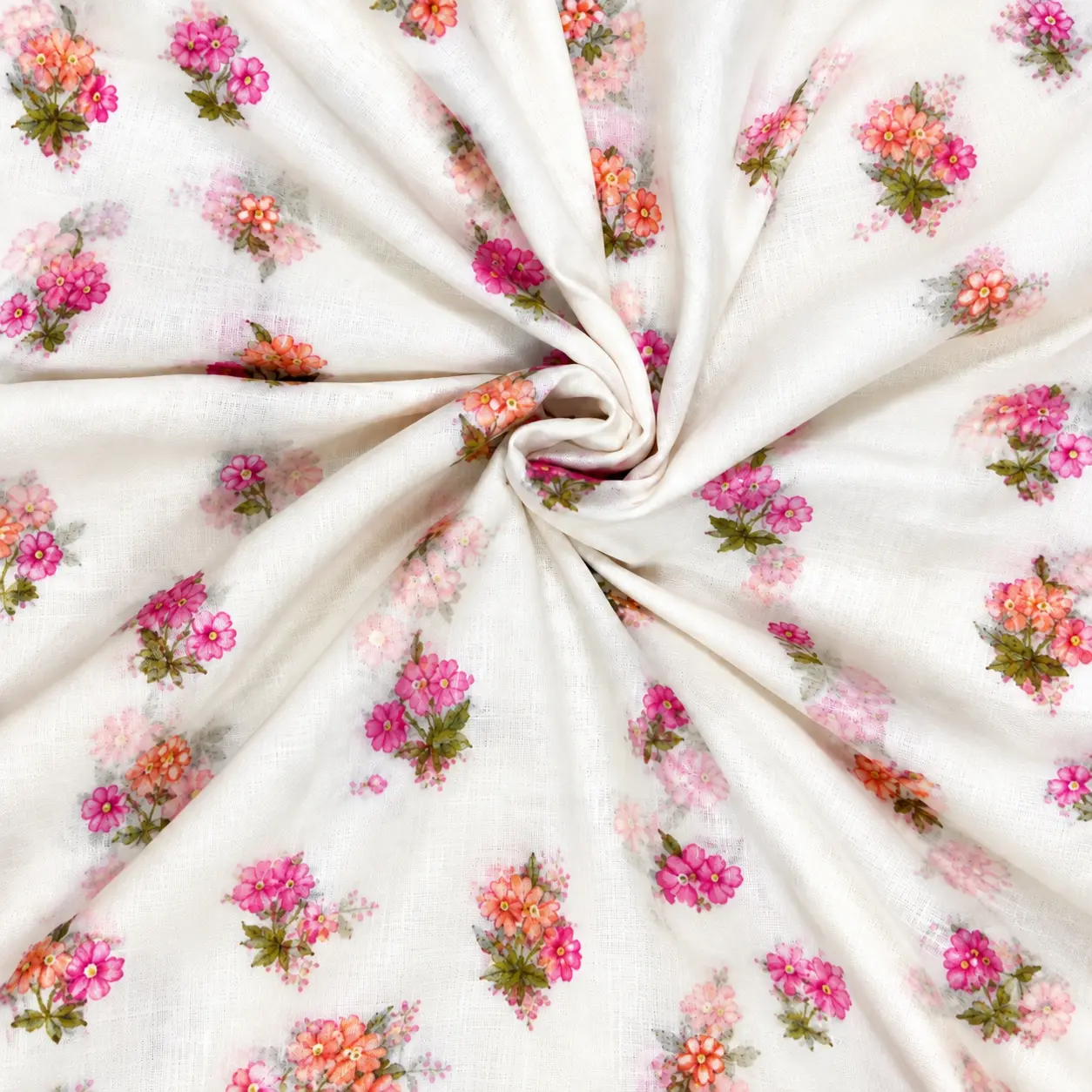 A close view of richly coloured fabrics and patterns