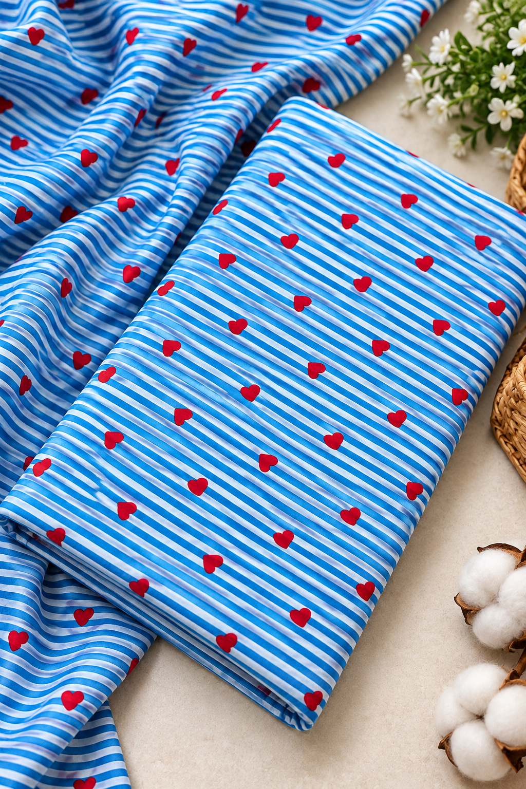 Colourful checked fabrics